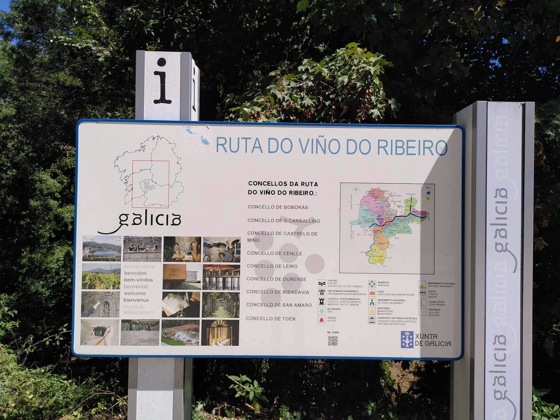 Weinroute DO Ribeiro Schild der Ribeiro-Weinroute